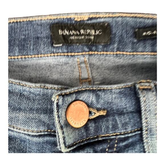 Banana Republic Womens Mid Rise Skinny Jeans sz 27 distressed - Picture 4 of 7